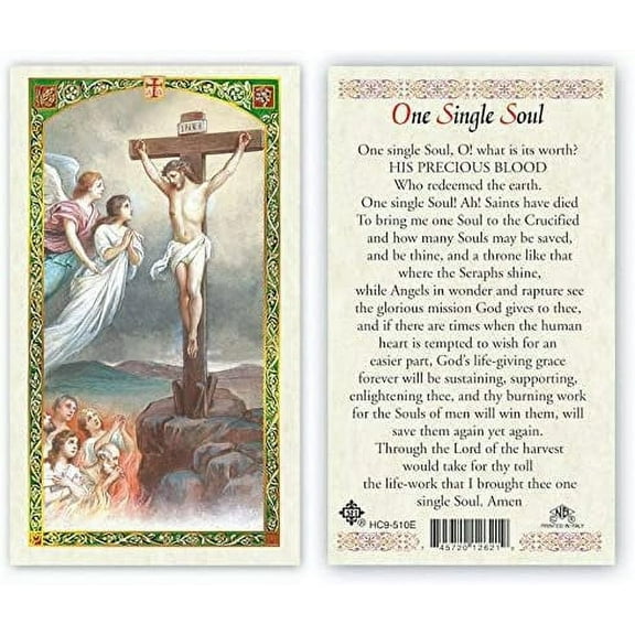 ONE SINGLE SOUL LAMINATED PRAYER CARDS ENGLISH