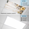 thumbnail image 4 of Yellow Floral Spring Fluorescent Light Covers, Vintage Summer Botanical Magnetic Light Covers for Ceiling Lights, Fluorescent Ceiling Shade Filters for Classroom Bedroom Office 4x2Ft x 1PCS, 4 of 8