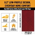 thumbnail image 3 of Ottomanson Non-Slip Hallway Runner Rug 2' x 13' Indoor/Outdoor Custom Size Utility Carpet for Garage, Red Ribbed, 3 of 9