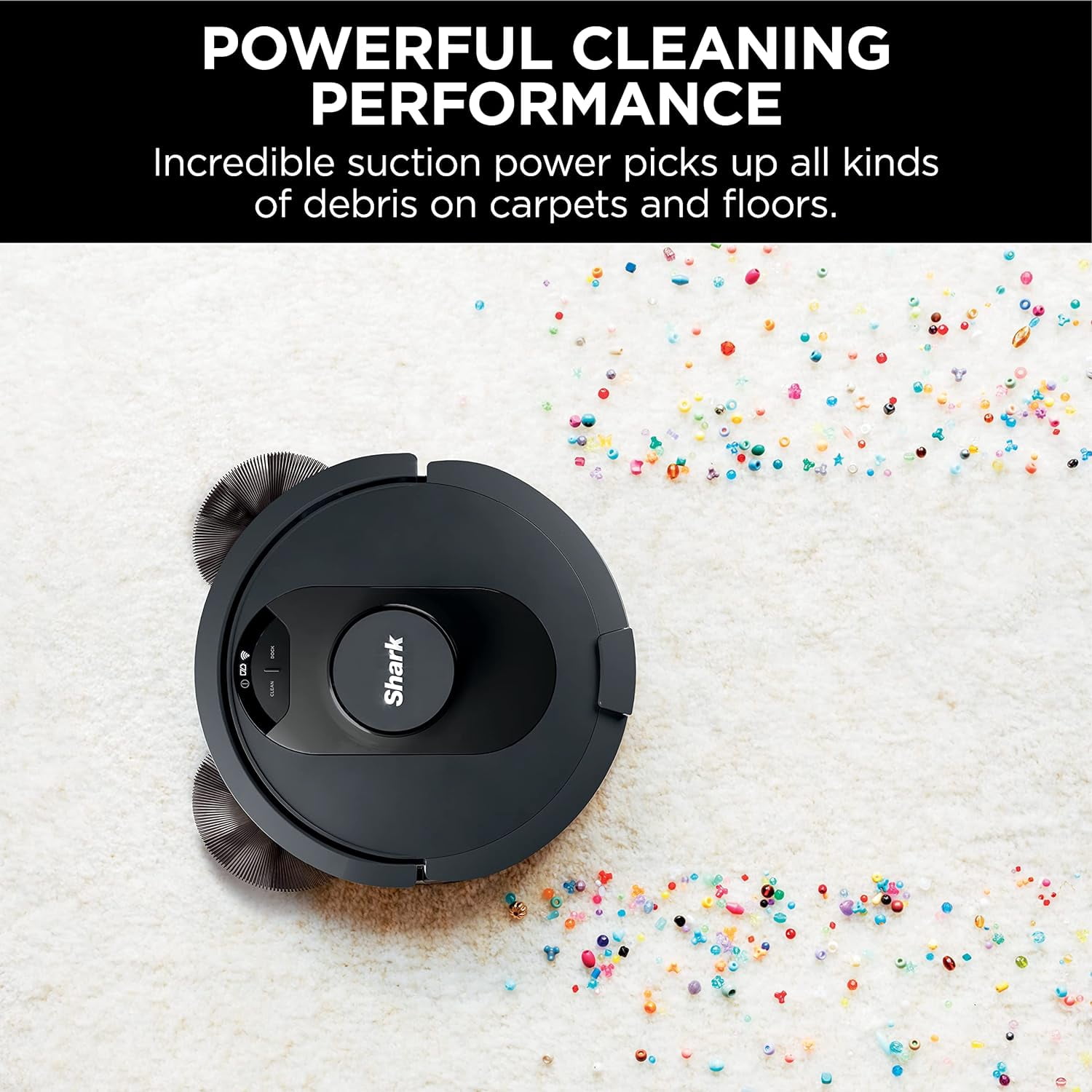 Restored Shark R-AV2501S HEPA Self-Empty Base, Bagless, 30-Day Capacity LIDAR Navigation Perfect for Pet Hair AI Robot Vacuum, Black - (Refurbished)
