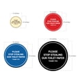 thumbnail image 2 of Circle Please Stop Stealing Our Toilet Paper Sign (Ivory/Dark Brown) - Small 4", 2 of 4