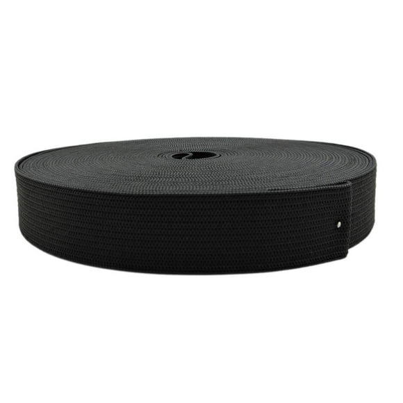 1 Inch by 43 Yard Black Sewing Elastic Band Spool Heavy Stretch High Elasticity Knit Elastic Band