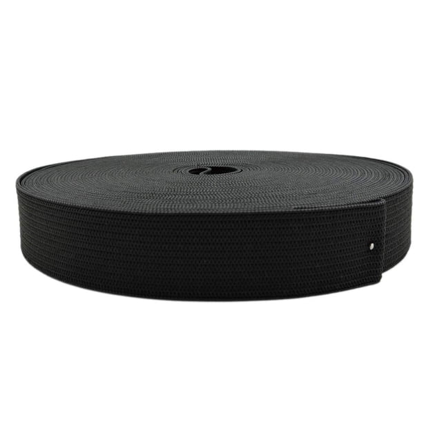 1 Inch by 43 Yard Black Sewing Elastic Band Spool Heavy Stretch High Elasticity Knit Elastic Band