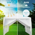 thumbnail image 4 of 10'x20' Outdoor Party Tent, Large Wedding Birthday Tents for Parties, White Canopy Tent with 6 Removable Sidewalls & Transparent Windows, Outside Gazebo Event Tent for Garden, Patio and Backyard, 4 of 11
