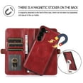 thumbnail image 4 of ELEHOLD Luxury Multi-Functional Wallet Case for Samsung Galaxy S23 with Card Slots Dual-Use Detachable Phone Case Magnetic Function Lanyard Shockproof Wallet Case,Red, 4 of 7