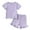 A521-Purple, variant on Caqnni Toddler Girls 2Pcs Summer Outfits Set with Flower Short Sleeve T-Shirt   Shorts (1-8Y Gift) Summer 2Pcs Gift Outfits Set Short T-shirt Sets Green 12-18 Months
