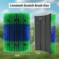 thumbnail image 4 of Acekid Livestock Scratching Brush - 2PCS Set with Durable Plastic & Nylon Hard Bristles - Triple-Sided Design for Cow & Horse - Outdoor Farm & Ranch Grooming Tool - Blue & Green, 4 of 8