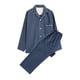 thumbnail image 1 of Pijamas de manga larga para hombre, ropa de casa informal, pantalones y cuello vuelto, 1 of 2