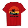 thumbnail image 2 of ibiyuan Boys Clothes Size 10,Girls Tee Summer Coconut Tree Sunset Beach Top Hawaii Vacation Short Sleeve Tropical Shirts For Teen Girl, 2 of 3