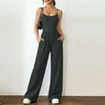thumbnail image 7 of YanHoo Jumpsuits for Women Sleeveless Camisole Wide Leg Pants Rompers Spaghetti Straps One Piece Jumpsuit with Pockets, 7 of 7