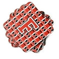 thumbnail image 2 of Letter F Football Scarlet and Grey Foam Coaster Set of 4, 2 of 3