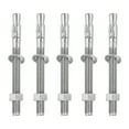 thumbnail image 1 of Uxcell 5 Pcs Ancrages en Coin, 5/8 Pouces x 7 Pouces Ancrages en Acier Inoxydable Boulons, Fixation Standard Robuste pour Base Murale en Ciment (Inclut Rondelles Écrous, Ton Argent), 1 of 6