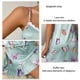 thumbnail image 5 of Vestido de noche para mujer con ribete de encaje, estampado floral, sin mangas, tirantes finos, dobladillo con volantes, vestido de noche de seda, cian S, 5 of 6