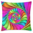 thumbnail image 1 of BOSDECO Psychedelic Rainbow Spiral New Pillow Case 18x18 inches, 1 of 1