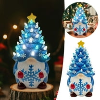 Christmas Decorations - 8.3 inch Lighted Up Ceramic Christmas Tree Small Mini Prelit Xmas Holiday Decor for Tabletop Home Room Table Fireplace Office