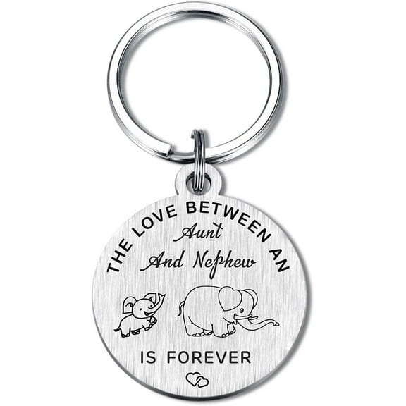 Aunt Keychain -Mothers Day Gifts for Aun - Aunt Birthday Gifts Keychain - Auntie Gifts from Nephew Niece