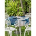 thumbnail image 3 of Outdoor Table Cloth with Umbrella Hole and Zipper,Blue Beige Coastal Waterproof Round Tablecloth 60 Inch,Summer Beach Nautical Shell Coral Starfish Washable Table Cover for Outside Party Patio Picnic, 3 of 8