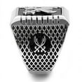 thumbnail image 4 of High polished (no plating) Stainless Steel Ring with Semi-Precious Onyx in Jet for Women Jet Stone Color Style TK3191 Size 8, 4 of 4