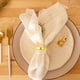 thumbnail image 2 of Juego de anillos de servilleta de oro de 12, hebillas de servilleta de oro de metal semicírculo, cena navideña, decoraciones de mesa de Pascua, decoración de mesa de Nochevieja, 2 of 7