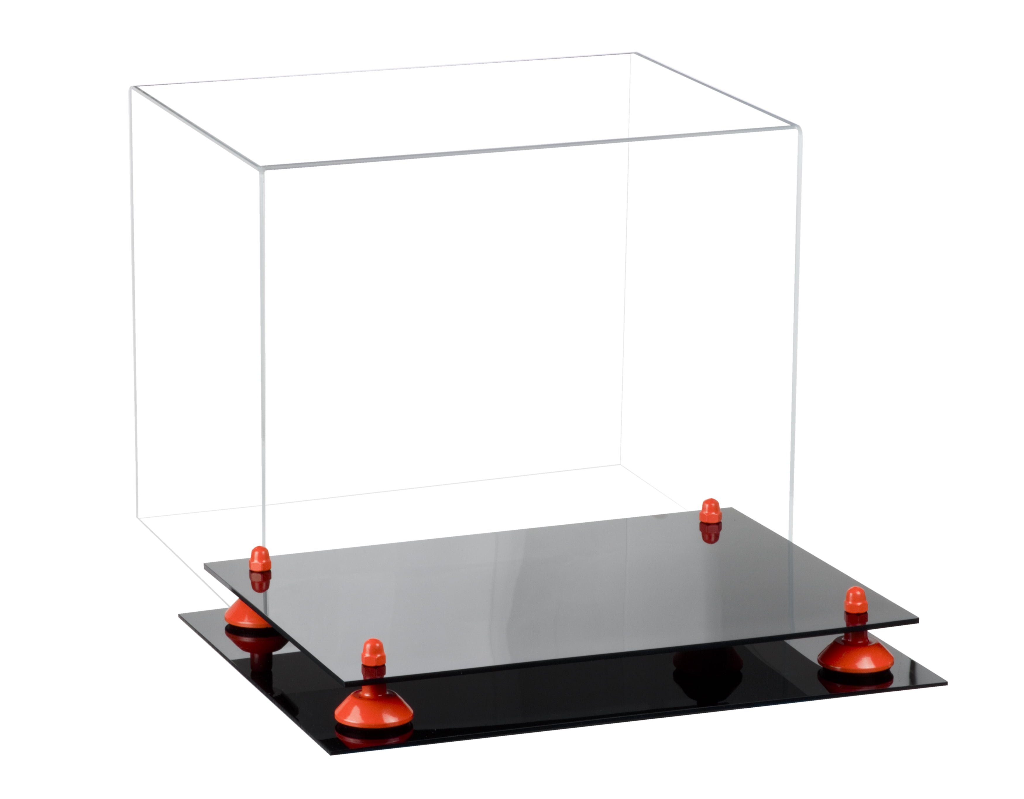 A002 Deluxe Clear Acrylic Catchers or Goalie Helmet Display Case with Risers