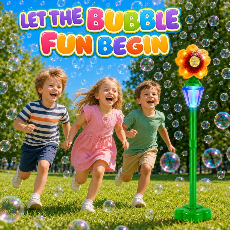 JoyStone Sunflower Bubble Machine, Adjustable 2-in-1 photo 2