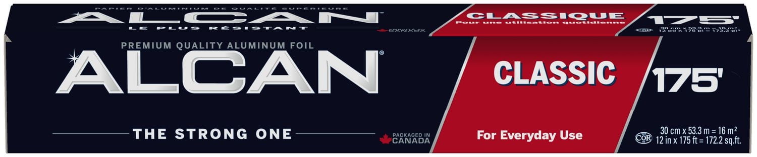 AlcanMC Papier d'Aluminium Standard 12 po x 175 pi , 1 rouleau