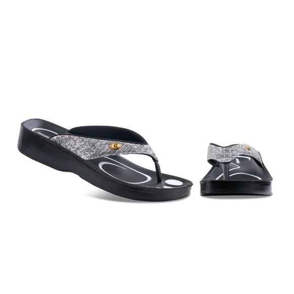 AEROTHOTIC Original Orthotic Comfort Thong Sandal Flip Flops - Mellow Grey - Womens 6