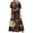 Green, variant on ZANZEA Dresses for Women Daily Leaves Printed Tank Swing Long Maxi Dress