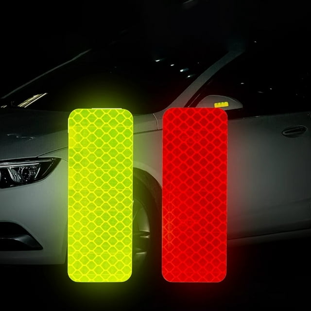 Car Reflective Stickers for Night Visibility,Waterproof Motorcycle Decoration Stickers Cover Scratches,Safety Warning Tape for Vehicle Rear Body,for Enhanced Driving Security