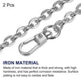 thumbnail image 3 of Uxcell 43"x0.24" Purse Chain Strap, 2Pack Purse Handle Shoulder Bag Replacement Strap(Silver), 3 of 5