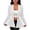 White women's blazer a1, variant on Women's Fall Winter Long Sleeve Blazer Button Down Open Front Dressy Casual Blazers Solid Elegant Work Office Slim Jacket Tops Fashion Clothes, White 2XL