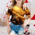 thumbnail image 2 of LRen Toddler Shirts Girls Crewneck Casual Short Sleeve Print Tees Kids Trendy Preppy Shirt Tops Multicolor T-shirts for Kids, 2 of 4