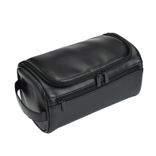Large Capacity PU Leather Toiletry Bag - Multi-Functional for Cosmetics & Toiletries, Customizable & Lightweight