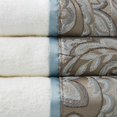 thumbnail image 4 of Aubrey Ensemble de 6 Serviettes Jacquard Bleu, 4 of 5