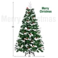 thumbnail image 2 of Gymax 5 Pieds de Neige Floqué Arbre de Noël Articulé Artificiel Arbre de Noël W / Baies Rouges, 2 of 10