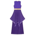 thumbnail image 5 of Haitryli Womens Praise Dance Outfit Asymmetric Hem Overlay Dress with Pants Worship Liturgical Purple 3XL, 5 of 8