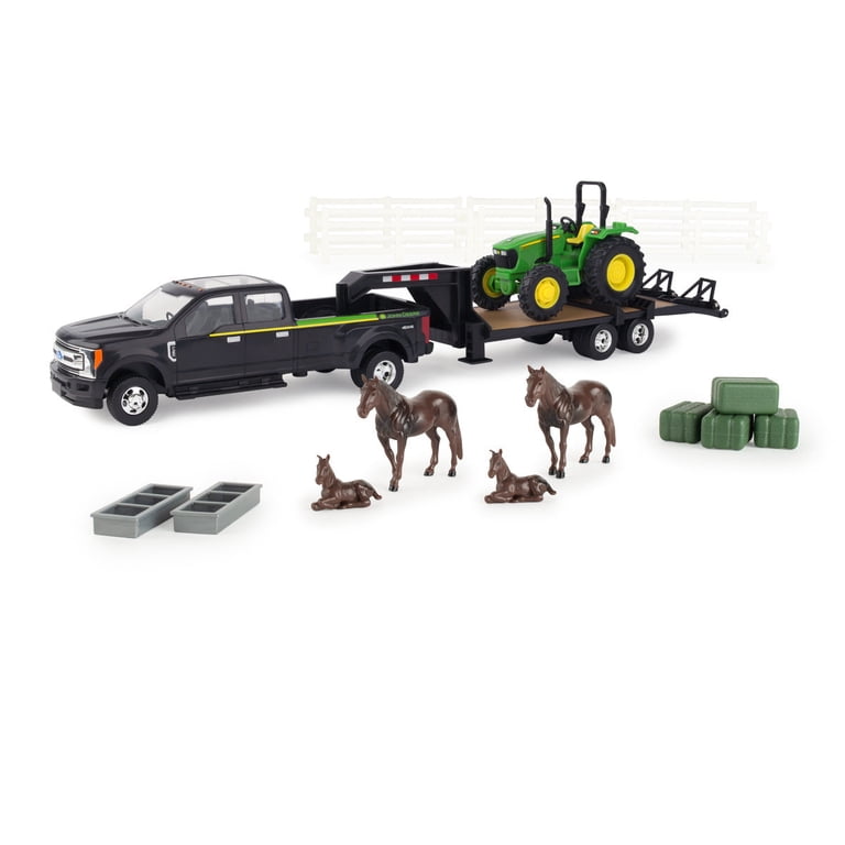 John Deere Toy Tractor And Trailer Set John Deere Ground Force Tractor And  Trailer Set By