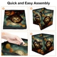 thumbnail image 4 of Cat Retro Foldable Storage Baskets with Handle 10.8"x10.5"x10.6" Large Capacity - Storage Basket Toy Box, 4 of 6