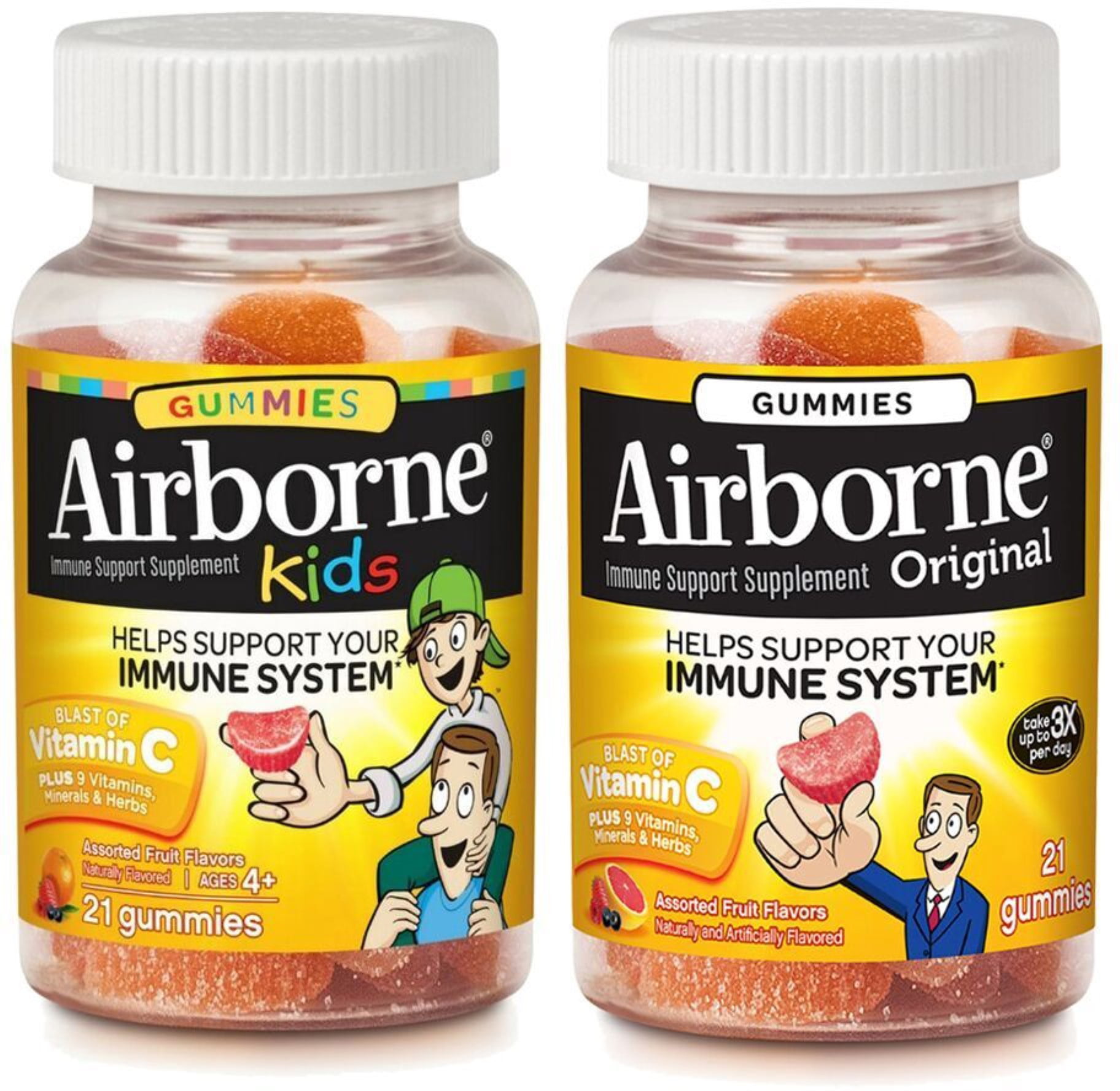 Buy Airborne Immune Support Gummies, Assorted Fruit, Kids 21 Ct & A...