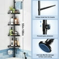 thumbnail image 5 of Hamitor Corner Shower Shelf Adjustable 4 Tiers Telescopic Shower Storage Rack Towel Rack Shampoo Holder Bathroom Accessory, 5 of 5