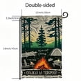 thumbnail image 3 of PHYHOO  Camping Rules Tips Slogan Garden Flag Vertical Double Sided, Deer Tree Rustic Camper Holiday Relax Flag Yard Outdoor Decoration White, 3 of 6