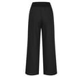 thumbnail image 4 of Summer Savings Clearance! Edvintorg Cotton And Linen Pants For Women Summer 2023 Solid Color Loose Casual Slim Wide Leg Pants Trousers Women Black M, 4 of 5