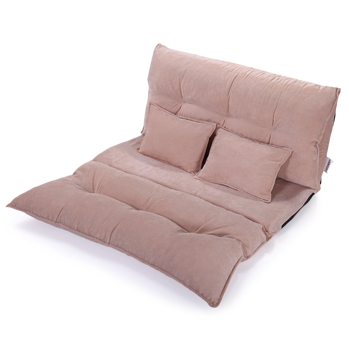 Kepooman Folding Floor Sofa Bed with Pillows, Corduroy Lazy Lounge Couch Chair - Pink Kepooman Folding Floor Sofa Bed with Pillows, Corduroy Lazy Lounge Couch Chair - Pink