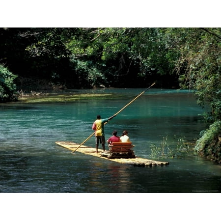 Art Print Greg Stocks - Rafting on the Martha Brae River, Jamaica, Caribbean Print Wall Art By Greg Johnston