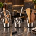 thumbnail image 4 of Multi-Function Stainless Steel Spoon Rest,Kitchen Pot Lid Holder,Countertop Cooking Tool Organizer,Spatula Ladle Storage Stand,Utensil Rack With Non-Slip Pad(With Non-Slip Pad), 4 of 7