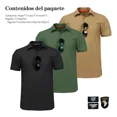 thumbnail image 3 of 3pcs Polo Playera Hombre Manga Corta Militar Táctica, 3 of 8