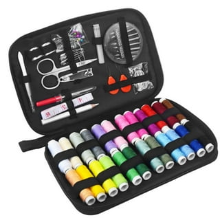 JumblCrafts Starter Travel Sewing Kit for Adults and Kids Beginner Set with Multicolored Thread, Emergency and Travel Kit, and Sewing Supplies