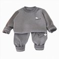 thumbnail image 5 of TOWED22 Kids Toddler Boys Girls Pajamas Truck Pajamas Gift Pjs Set Fall Winter Sleepwear 3 6 9 12 18 24 Months 2 3 4 5 6 7 8 9 Years(Grey,5-6 Y), 5 of 5
