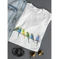 thumbnail image 3 of Colorful Parakeets On A Branch T-Shirt Women -Image by Shutterstock, Female Large, 3 of 4