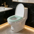 thumbnail image 5 of Thickened Jacquard Fabric Toilet Seat Cover with Elastic Edge for Standard and Elongated Bowls, 5 of 6